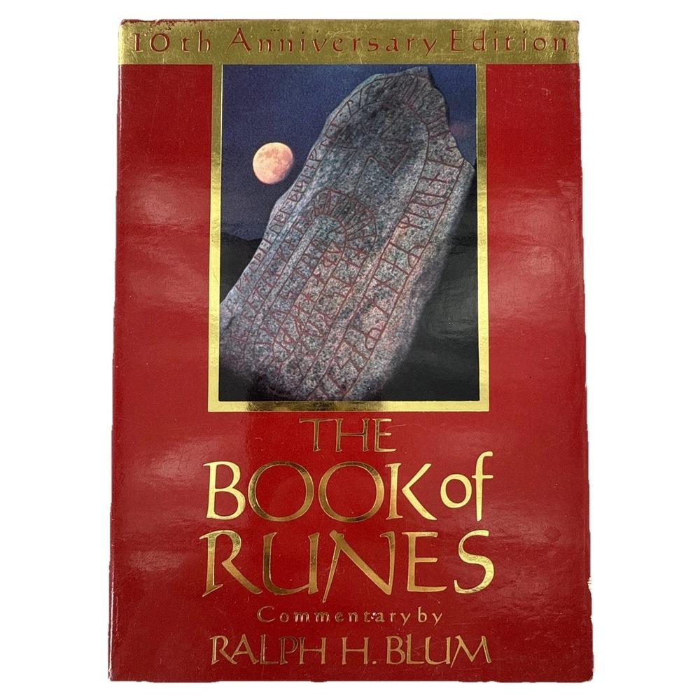 The Book of Runes by Ralph H. Blum 10th Anniversary Edition with Runes and Pouch
